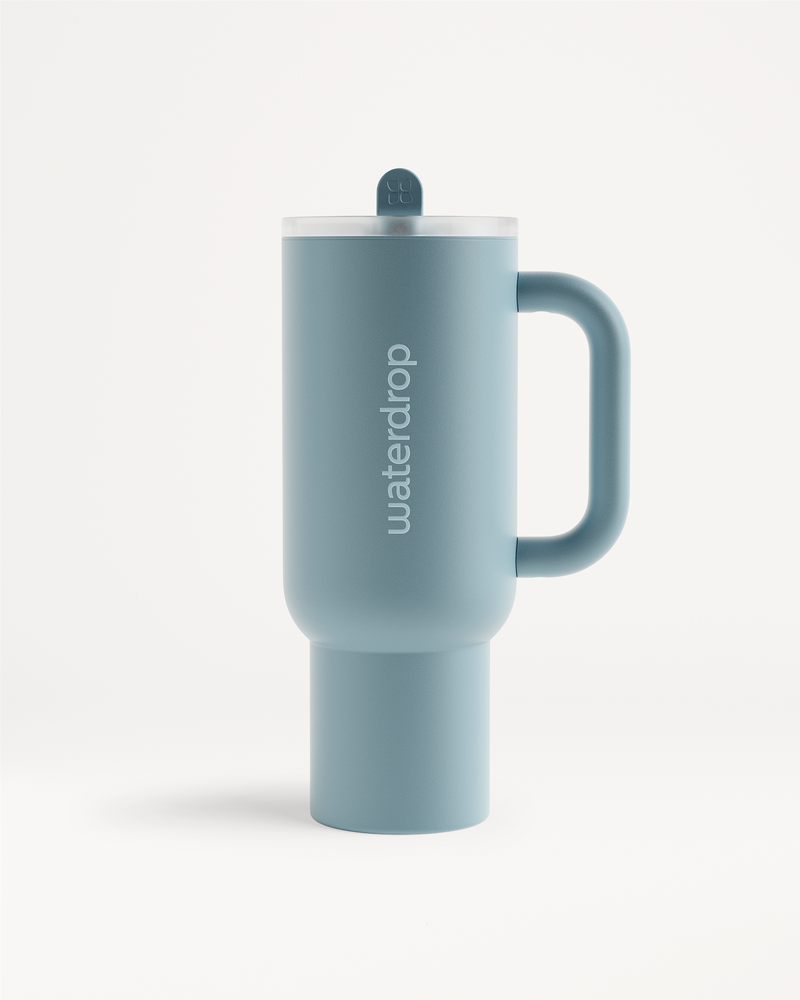 Explorer Thermo Tumbler with logo, ideal for cold drinks.